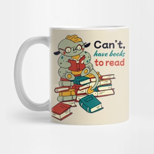 Cute Dragon Can't Have Books To Read Mug